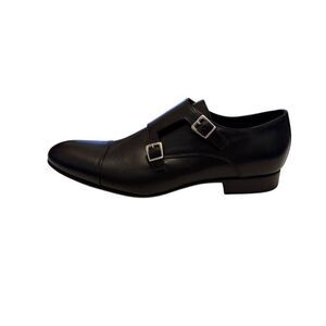 Massimo Matteo Men's Black Double Monk Strap Dress Shoes Size 13 M